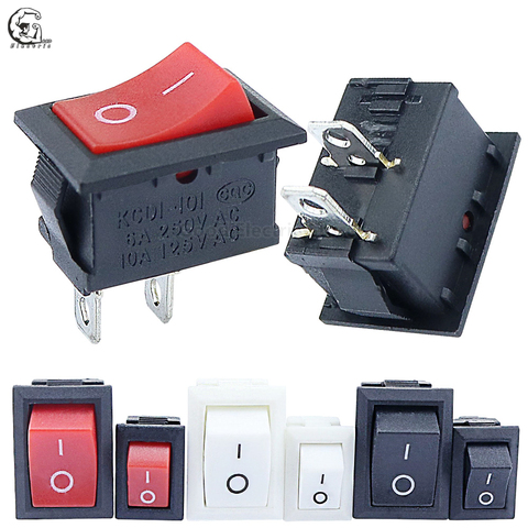 KCD11-101 3A/6A 250V 6A/10A 125V 10*15mm 21*15mm SPST 2PIN ON/OFF G130 bateau interrupteur à bascule voiture tableau de bord camion RV ATV maison ► Photo 1/6