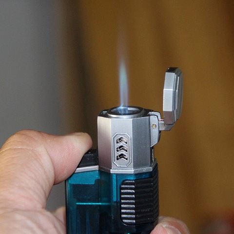 Briquet flamme bleue Visible, hexagone lisse, petite torche en céramique pour le traitement de la porcelaine créative ► Photo 1/5