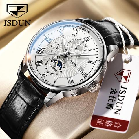 JSDUN – montre mécanique pour hommes, marque de luxe, automatique, étanche ► Photo 1/6