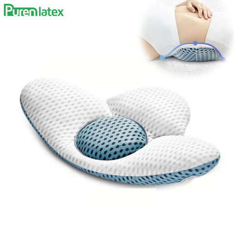 Purenlatex – coussin de taille en sarrasin, soulage la pression, en coton, soutien lombaire, colonne vertébrale, tapis orthopédique, pour le sommeil ► Photo 1/1