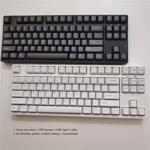 Ganss-clavier mécanique pour jeu de cartes TKL C87, commutateurs PBT cherry mx, touches PBT ► Photo 1/5