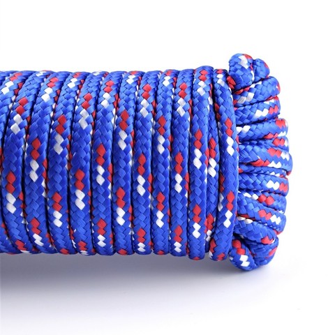 Corde en PP tressée en polypropylène, 5mm x 30m, cordes de Camping pour bateau, accessoires, cordon pour vêtements ► Photo 1/6