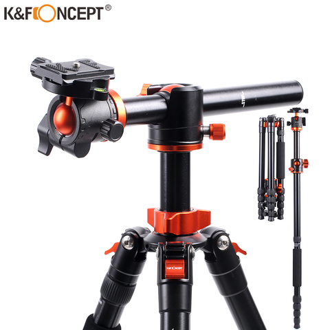 K & F Concept TM2515T1 – trépied professionnel pour appareil photo, 60 pouces, monopode Portable en Aluminium avec tête sphérique à 360 degrés Q ► Photo 1/6