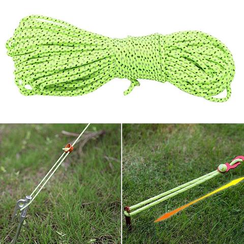 Guyline – corde réfléchissante pour tente de Camping, 20m, 3MM, accessoire pour Sports de plein air, randonnée ► Photo 1/6