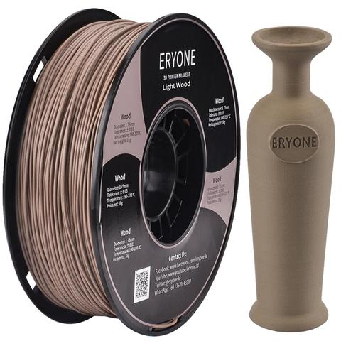 Filament PLA en bois éryone 1.75mm (1 KG/2.2lbs)- 1.75mm (léger), pour imprimante et stylo 3D FDM, 1 kg 1 bobine ► Photo 1/6