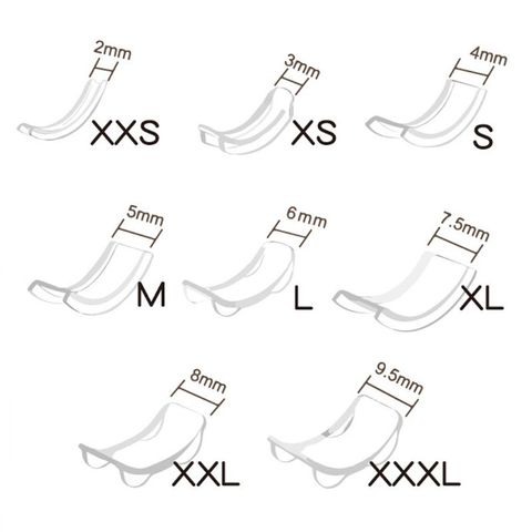 8 tailles Silicone Invisible anneau taille ajusteur réducteur anneau Sizer adapté à tous les anneaux ► Photo 1/6