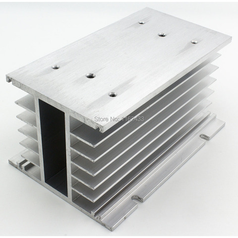Dissipateur thermique triphasé en aluminium, radiateur FHSH01-150, 150x100x80mm 80A, relais solide triphasé, SSR FHS-T80 ► Photo 1/6