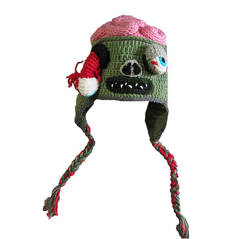 Bonnet tricoté yeux de Zombie, bonnet tricoté, accessoire de fête d'halloween, chapeau cadeau (S pour enfants 48-50cm, L pour adulte 53-61cm) ► Photo 1/6