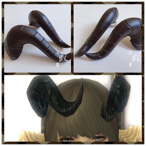 Pince à cheveux pour Cosplay FF14 Final Fantasy xv, arme ultime, cornes, pince à tête, couvre-chef, accessoires de Cosplay ► Photo 1/5