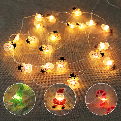 Mini lampes de noël, 20 LED lampes, batterie, éclairage pour arbre de noël, décoration de noël, cadeaux pour nouvel an 2022 ► Photo 1/6
