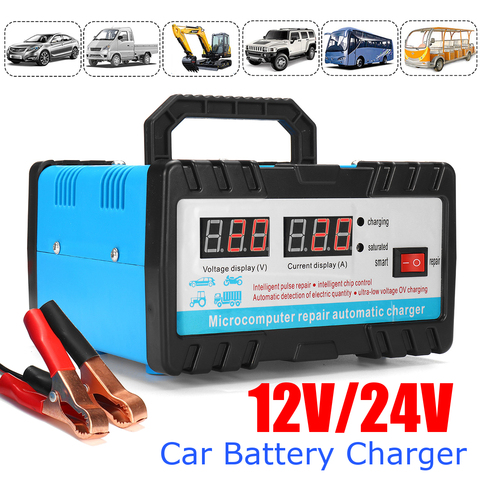 110V/220V 12V/24V 6-400AH 20A chargeur de batterie de voiture entièrement automatique portable Auto moto Batteries alimentation unités de charge ► Photo 1/6
