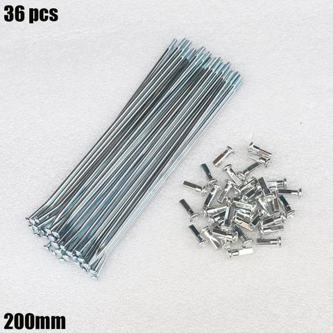36 pcs 200-245 mm 8G spokes 4mm width spokes bend For electric bicycle bike motorcycle radios for motorcycle and child bike ► Photo 1/6