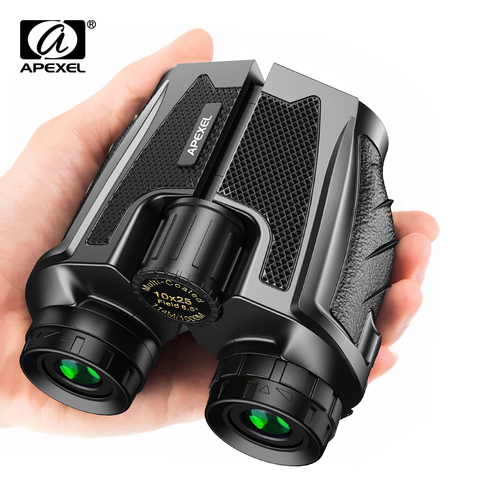 APEXEL jumelles professionnelles 10X25 avec prisme BAK4 Zoom haute puissance binoculaire Portable télescope de chasse pour les voyages sportifs ► Photo 1/6