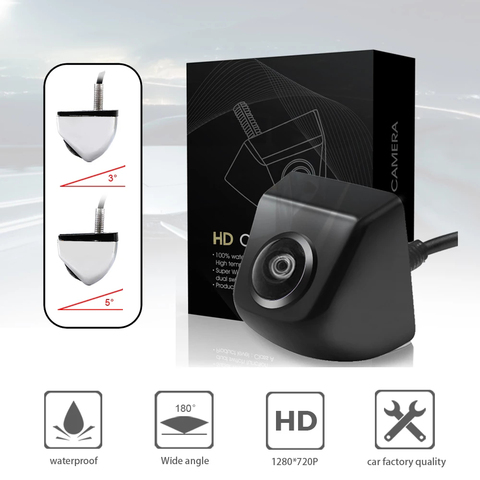 Caméra de recul 720P HD universelle, étanche, grand Angle 180H, Vision nocturne, pour voiture, Parking ► Photo 1/6