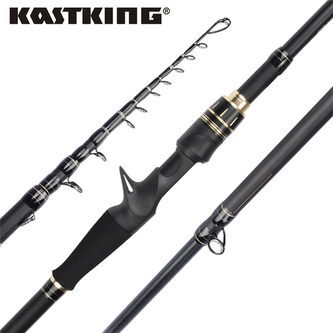 KastKing Blackhawk II carbone filature tige de coulée M, MH puissance ultra-léger télescopique canne à pêche 2.03m, 2.16m , 2.21m , 2.28m ► Photo 1/6