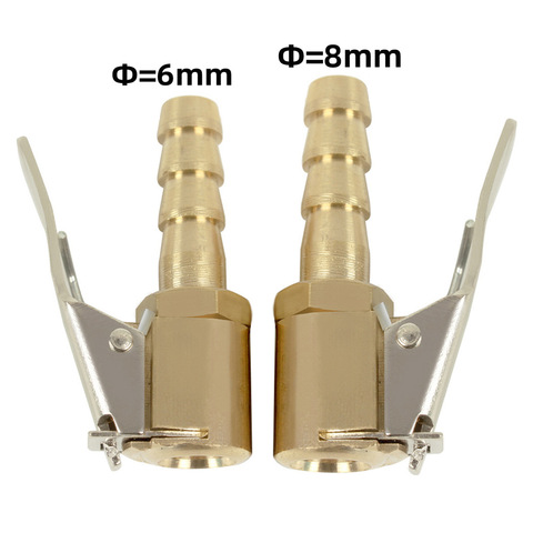 6mm 8mm mandrin pince voiture pneu gonflable pompe à Air buse gonfleur Valve connecteur pour compresseur Auto pièces pneu pneu accessoires ► Photo 1/4