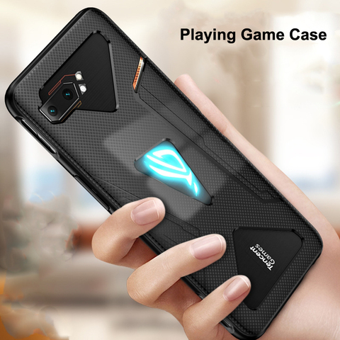 Pour Asus ROG téléphone 3 2 ZS660KL ROG3 étui Anti-empreinte digitale antichoc respirant chaleur douce couverture arrière pour Asus ROG Phone II Funda ► Photo 1/6