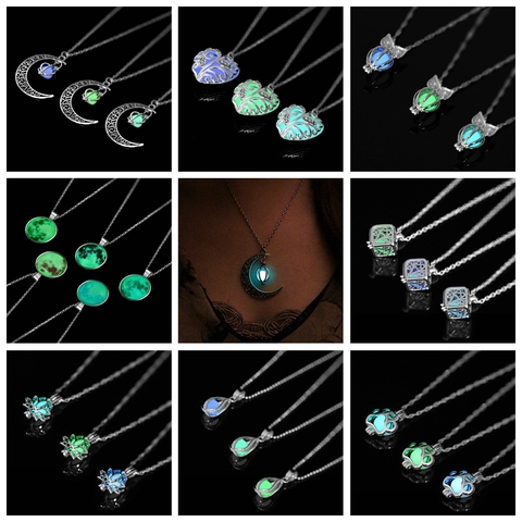 ZOVOLI Vintage pierre de lune lumineux brillant pendentif collier moon necklace femmes 2022 bijoux longue chaîne Lotus bouddha pendentif colliers bijoux femme cadeaux pierre naturelle chaine pendentif sautoir colier ► Photo 1/6