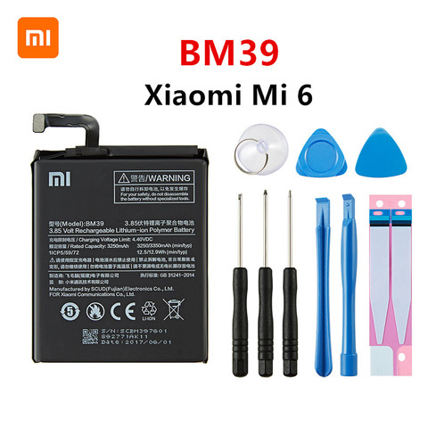 Xiao mi – batterie de remplacement pour Xiaomi 6 mi 6 BM39, 3350mAh, 100% originale, avec outils ► Photo 1/5