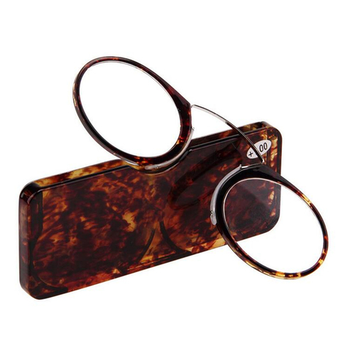 Pince nez Mini lunettes de lecture hommes femmes lecteurs lunettes Prescription lunettes sans favoris Pince-nez + 1.0 + 1.5 à + 3.5 ► Photo 1/6