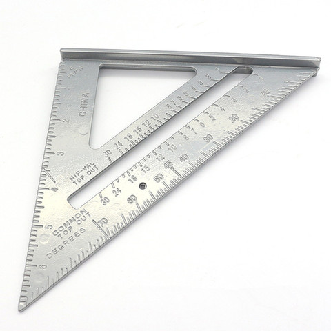 7 pouces en alliage d'aluminium mesure règle jauges vitesse carré toiture Triangle Angle rapporteur Trammel outils de mesure ► Photo 1/6