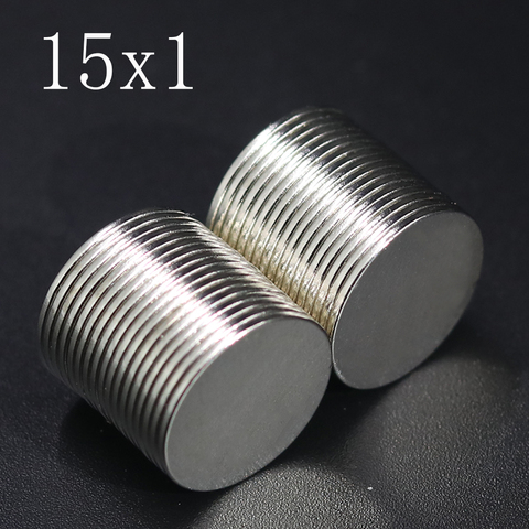 10/20/50/100 pièces 15x1 aimant néodyme 15mm x 1mm N35 NdFeB rond Super puissant fort magnétique imanes disque 30x30 ► Photo 1/6