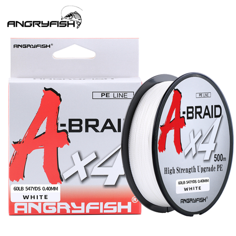 Angryfish – ligne de pêche tressée PE, 4 brins, Multifilament, pêche en eau salée, carpe, 500M ► Photo 1/6