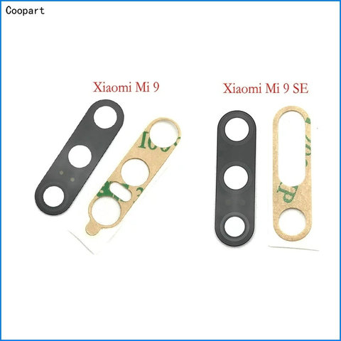 2 pièces/lot Coopart nouveau remplacement arrière de la lentille de la caméra arrière en verre pour Xiaomi Mi 9/ Mi 9 SE Mi9 avec autocollant de qualité supérieure ► Photo 1/1