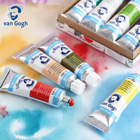 Van Gogh 40 couleurs professionnel Aquarelle peinture Tube bleu vert 10ml Aquarelle pour peinture Aquarel Aquarelle Art fournitures ► Photo 1/6