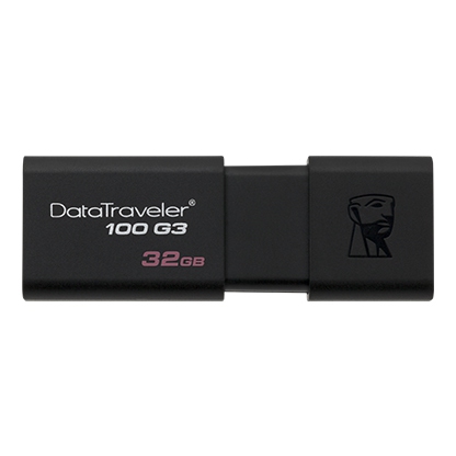 Clé usb Kingston datavoyageur 100 G3, USB3. 0 noir ► Photo 1/6