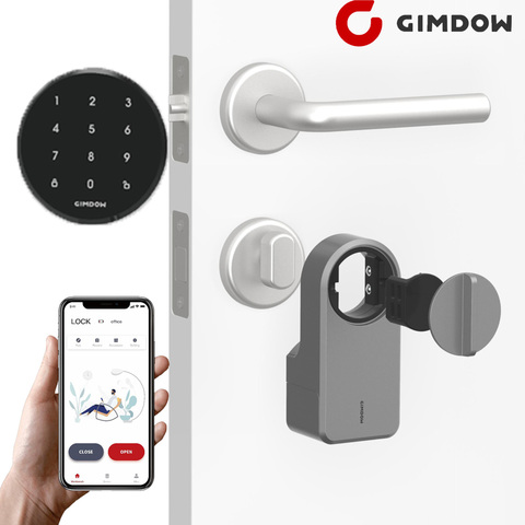 GIMDOW – serrure intelligente à mot de passe, déverrouillage par application de téléphone, verrou à boulon électrique sans fil, verrou Intelligent pour hôtel, casier d'appartement Bluetooth ► Photo 1/5