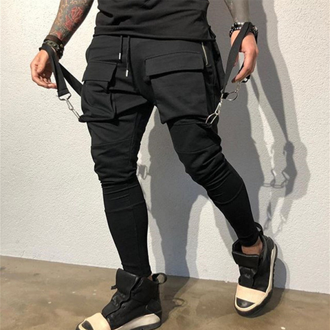 Pantalon de survêtement en coton pour homme, couleur unie, décontracté, crayon, jogging, vêtement de sport, collection automne 2022 ► Photo 1/6