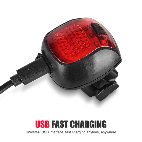 Smart vélo feu arrière démarrage automatique/arrêt frein détection étanche USB Rechargeable vélo queue feu arrière vélo lumière LED ► Photo 1/6