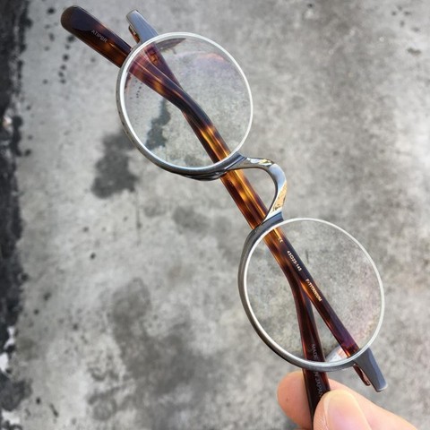 Zerosun-lunettes rondes en titane pour hommes, verres de marque ultralégers, pour lentille optique, demi-jante ► Photo 1/6