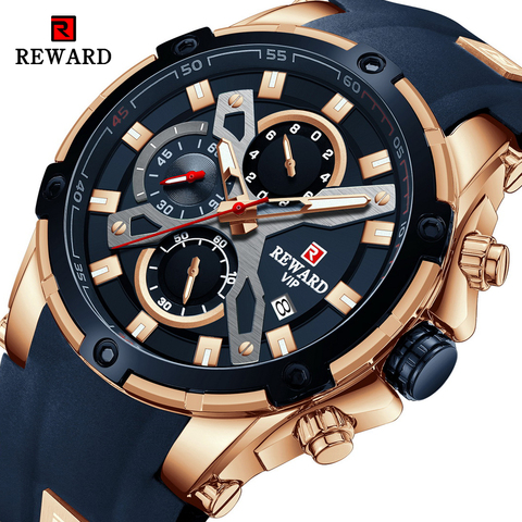 2022 nouvelle récompense hommes montres bleu imperméable marque de luxe chronographe Sport montre Quartz hommes montre-bracelet Relogio Masculino ► Photo 1/6