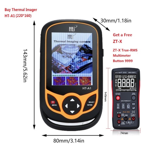 HT-A1 100-240 v 3.2 pouces Mobile Type De Téléphone HD Caméra à Imagerie Thermique D'imagerie IR Thermomètre ► Photo 1/1