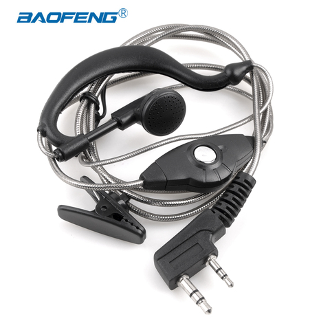 Baofeng – talkie-walkie uv 5r, oreillettes PTT avec micro, crochet d'oreille, casque d'écoute, port k, radio bidirectionnelle, uv-5r bf-888s ► Photo 1/6