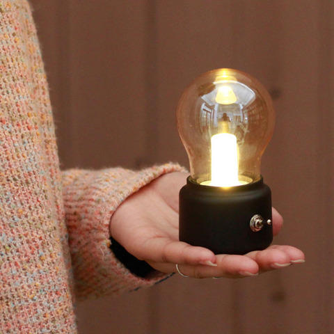 Ampoule Led sans fil Rechargeable par USB, rétro, classique, Vintage, souffleuse, lampe de bureau, veilleuse pour salle d'étude ► Photo 1/1