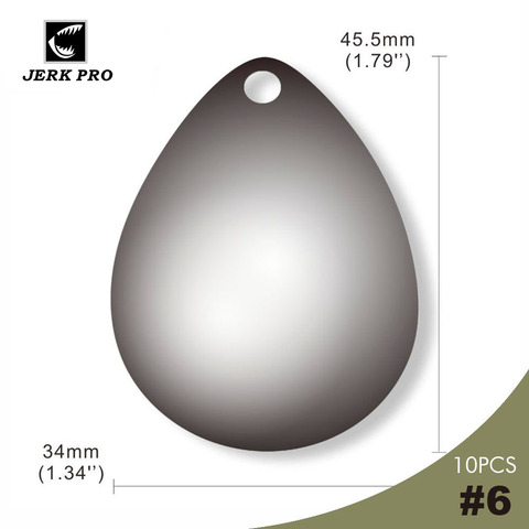 JEKR PRO 10 pièces taille 6 lames de fileur Colorado en acier lisse leurre de pêche accessoires de Spinnerbaits ► Photo 1/3