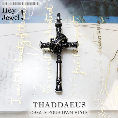 Pendentif majestueux croix & couronne, 2022 bijoux Europe 925 argent Sterling symbolisme promesses bouclier et certain cadeau pour femme hommes ► Photo 1/6