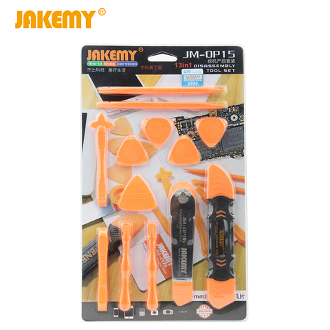 JAKEMY outils de réparation d'ouverture par Smartphone 13 en 1 pour iPhone iPad tablette Samsung téléphone portable ensembles d'outils de démontage d'écran LCD ► Photo 1/6