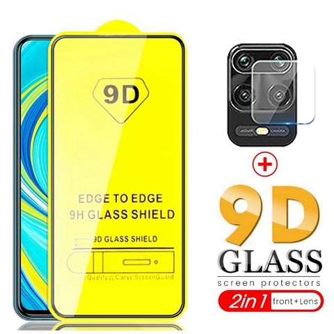 2-en-1 9D verre de protection pour Xiaomi Redmi note 9 s 9 pro Poco X3 9A 9C caméra protection d'écran Xiomi rouge mi note 9 s pro verre ► Photo 1/6