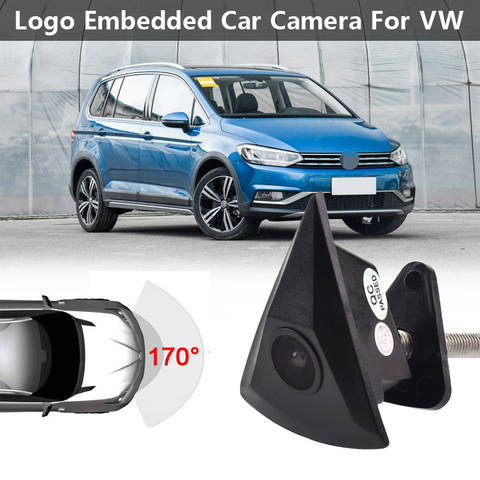 Caméra de vue de face CCD de voiture pour VW Passat B5 B6 B7 Tiguan Golf MK5 MK6 Touran Polo coccinelle ► Photo 1/5
