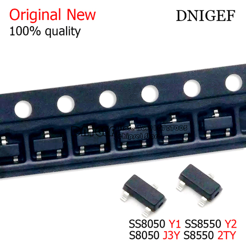 Lot de 50 transistors SMD S8050 J3Y S8550 2TY SS8050 Y1 SS8550 Y2 SOT23 ► Photo 1/1