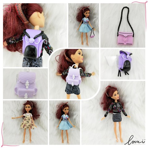 Mga – vêtements beiges MC 2, jupe, sac à dos, accessoires de sac à main, maison de jeu, changement de vêtements, pas de poupée ► Photo 1/6
