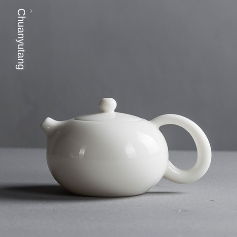 TieGuanYin – théière en céramique, théière en porcelaine de Jade blanche entièrement faite à la main ► Photo 1/5