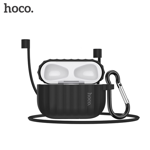 HOCO étui pour écouteurs pour Apple Airpods pro couverture en silicone souple coloré Ultra mince protecteur pour Air pods pro étui Anti-perte corde ► Photo 1/6