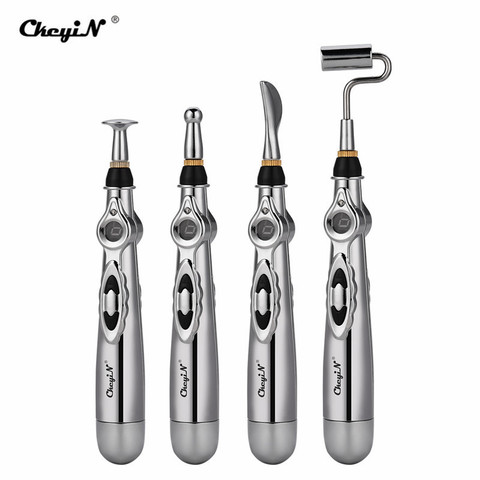 Stylo de massage à stimulation de pouls intelligent 4 en 1, thérapie magnétique, soulagement de la douleur des méridiens, pour le dos, le cou, la Relaxation du corps, rouleau de beauté du visage ► Photo 1/6