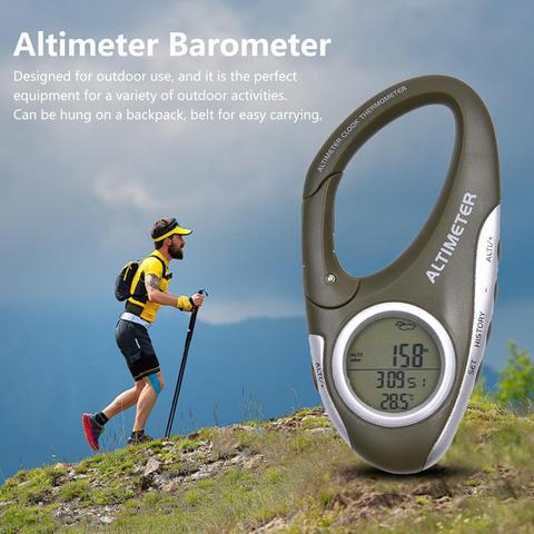 Thermomètre à boussole numérique LCD multifonction, altimètre, moniteur météo, pour escalade Camping en plein air ► Photo 1/6