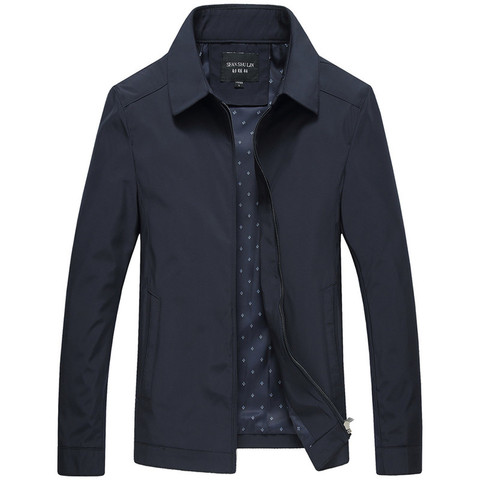 Printemps Automne Hommes De Mode Varsity Veste Qualité Solide Noir Mâle Coupe-Vent de Haute Qualité Marque Hommes Vêtements Taille M-3XL ► Photo 1/6